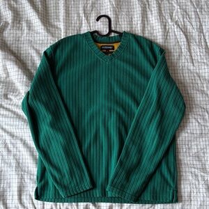 Green V-Neck Sweater